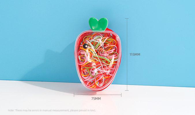 Carrot Shaped Bag Disposable Hair Tie 100 PCS