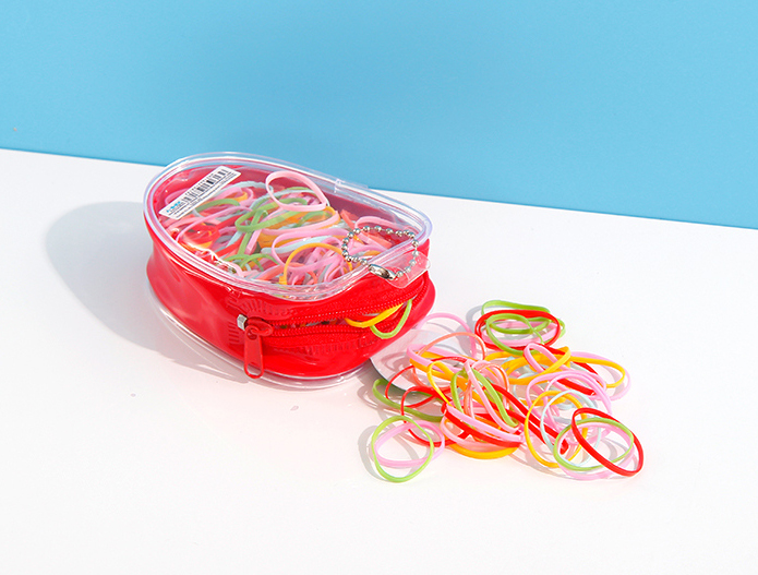 Carrot Shaped Bag Disposable Hair Tie 100 PCS