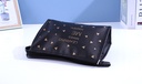 Black Triangle Printing Trapezoidal Cosmetic Bag