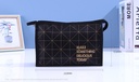Black Mesh Trapezoidal Cosmetic Bag