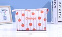 Fresh Orange Trapezoidal Cosmetic Bag