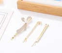 Ribbon Bow Tie Hair Pin 3 PCS