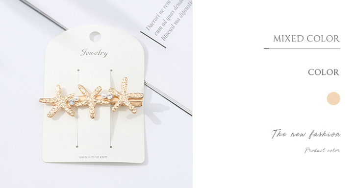 Textured Starfish Alligator Hair Clip