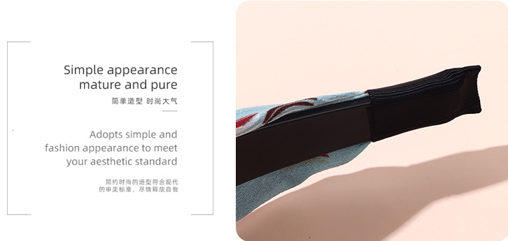 Stripes Printing Bow Tie Wide Hair Band