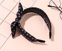 Stripes Printing Bow Tie Wide Hair Band