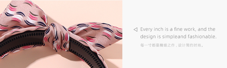 Stripes Printing Bow Tie Wide Hair Band