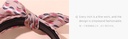 Stripes Printing Bow Tie Wide Hair Band