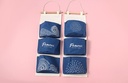 Famous Painting Series Sunflower Hanging Storage Bag with 3 Pockets(Deep Blue)