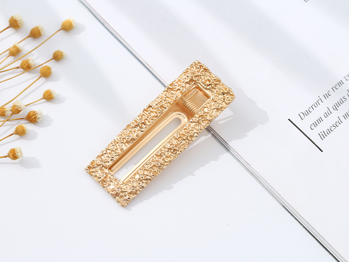 Golden Rectangle Alligator Hair Clip