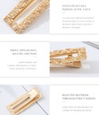 Golden Rectangle Alligator Hair Clip