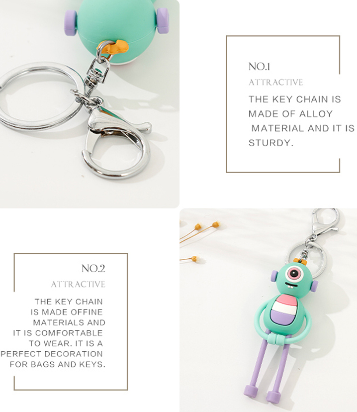 Magnetic Flexible One-Eyed Monster Key Chain