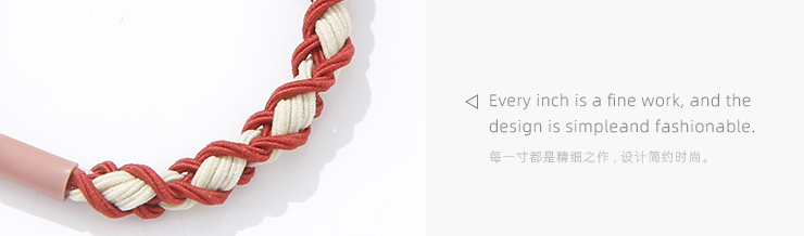 Stylish Colorful Braided Hair Tie 2 PCS