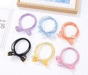 Basic Letter Label Hair Tie 2 PCS