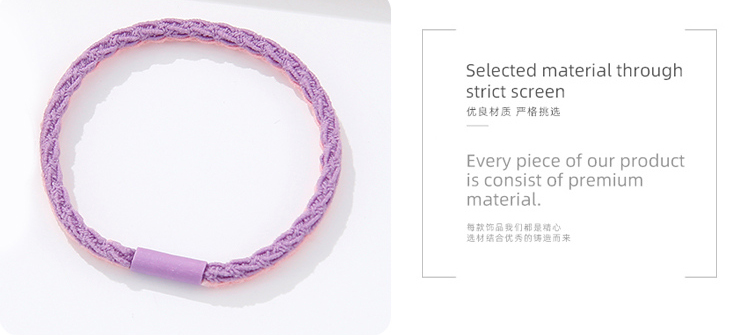 Stylish Two Tone Knitting Hair Tie 2 PCS