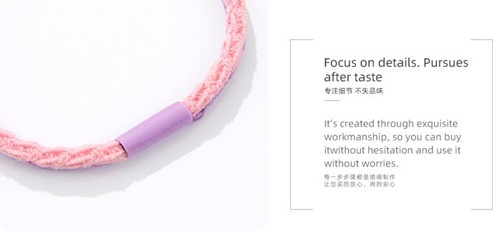 Stylish Two Tone Knitting Hair Tie 2 PCS