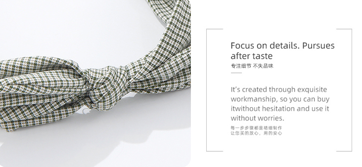 Cute Sweet Checks Bow Tie Hair Band