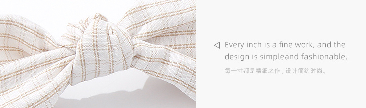 Simple Checks Bow Tie Hair Band