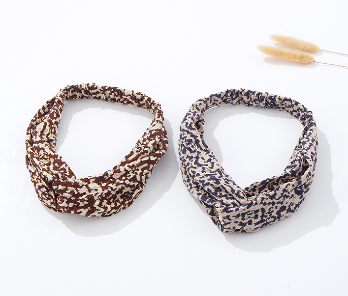 Retro French Printing Wrinkle Hair Band