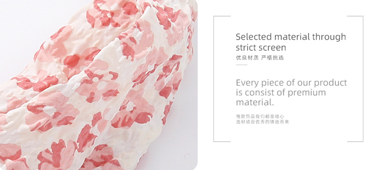 Sweet Flower Wrinkle Hair Band