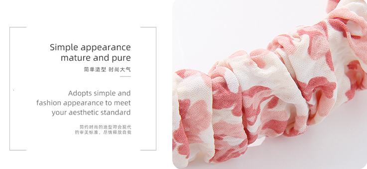 Sweet Flower Wrinkle Hair Band