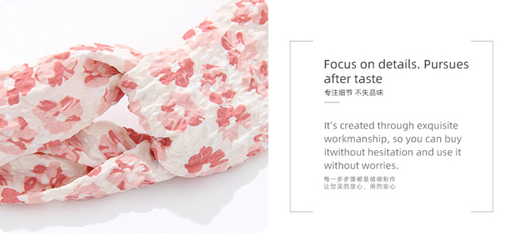 Sweet Flower Wrinkle Hair Band