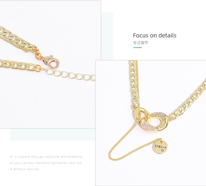 Double Circles Tassel Necklace