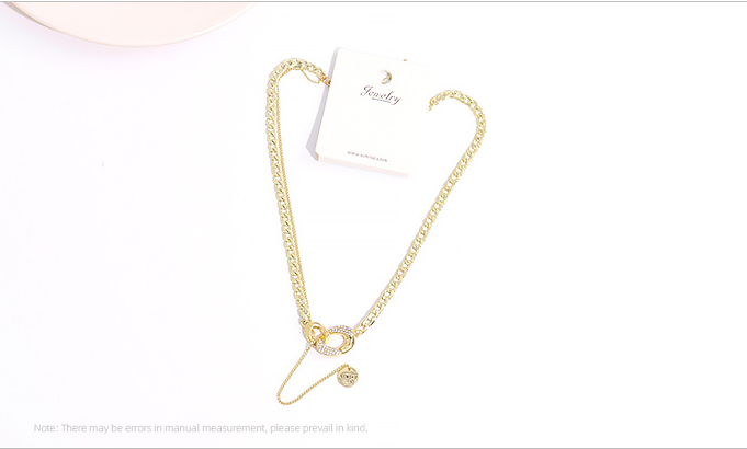 Double Circles Tassel Necklace