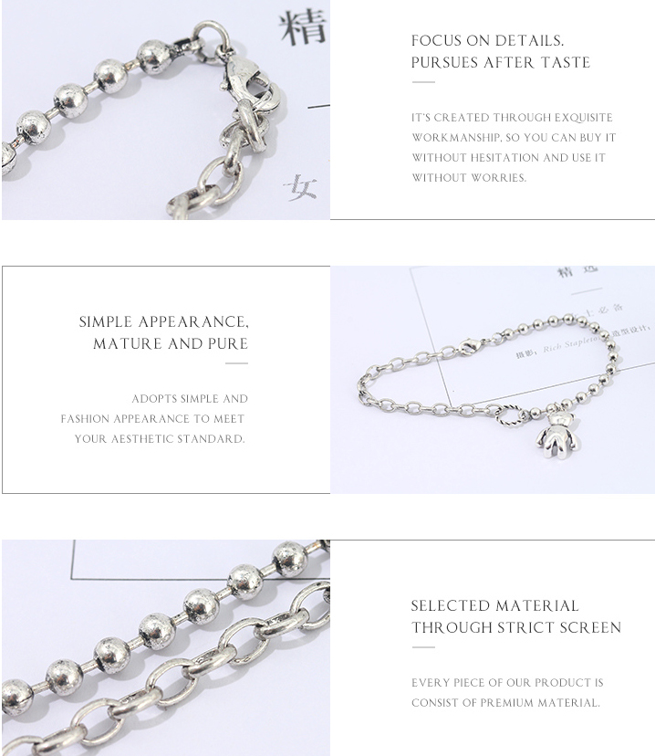 Small Bear Charm Bracelet