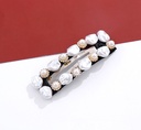 Retro Artificial Pearl Square Hair Clip