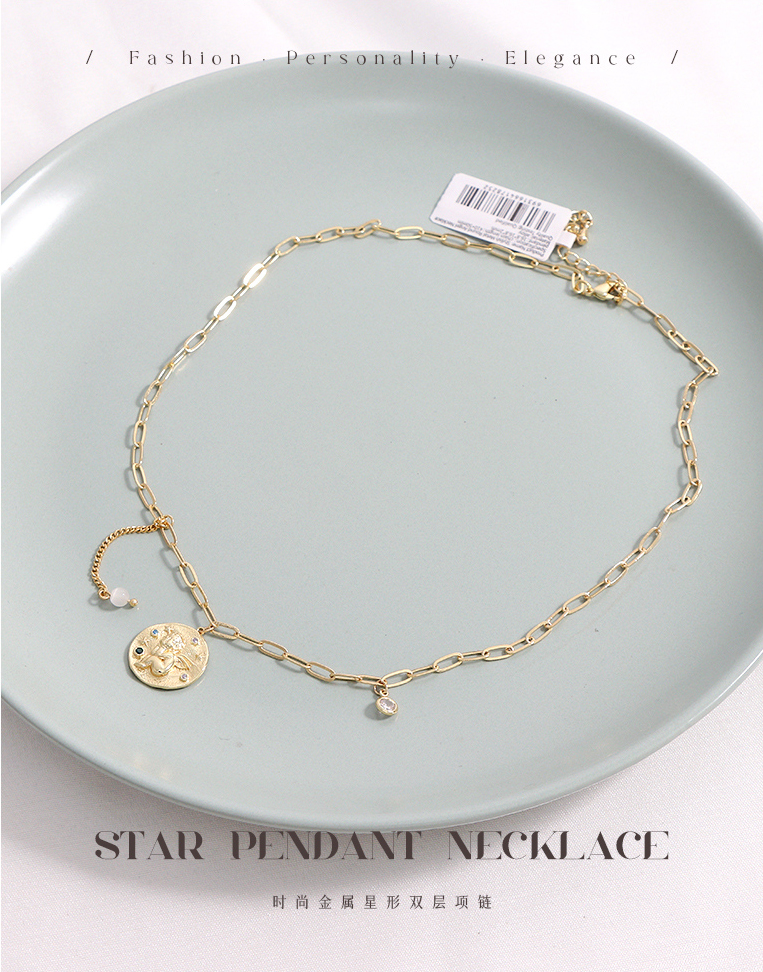 Stylish Metal Round Angel Necklace