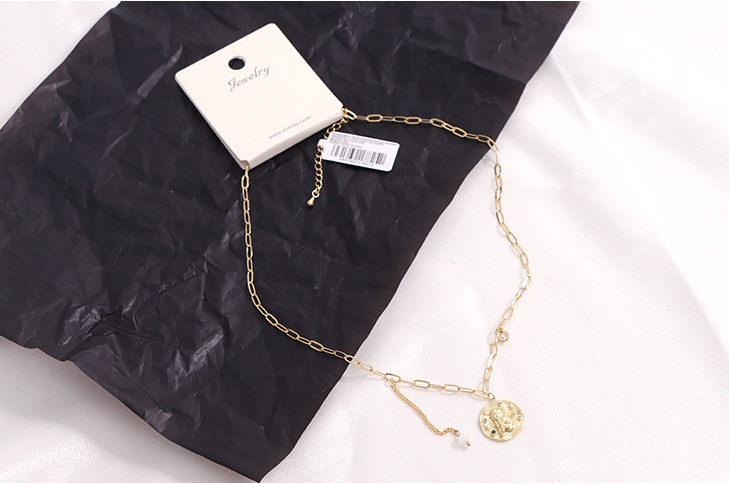 Stylish Metal Round Angel Necklace