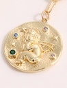 Stylish Metal Round Angel Necklace