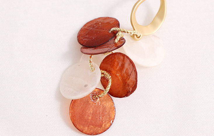Stylish Metal Acrylic Round Earrings