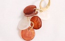 Stylish Metal Acrylic Round Earrings
