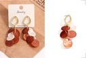 Stylish Metal Acrylic Round Earrings