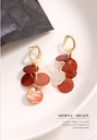 Stylish Metal Acrylic Round Earrings