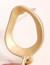 Stylish Metal Acrylic Round Earrings