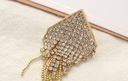 Stylish Bead Chain Rhinestone Tassel Earrings