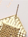 Stylish Bead Chain Rhinestone Tassel Earrings