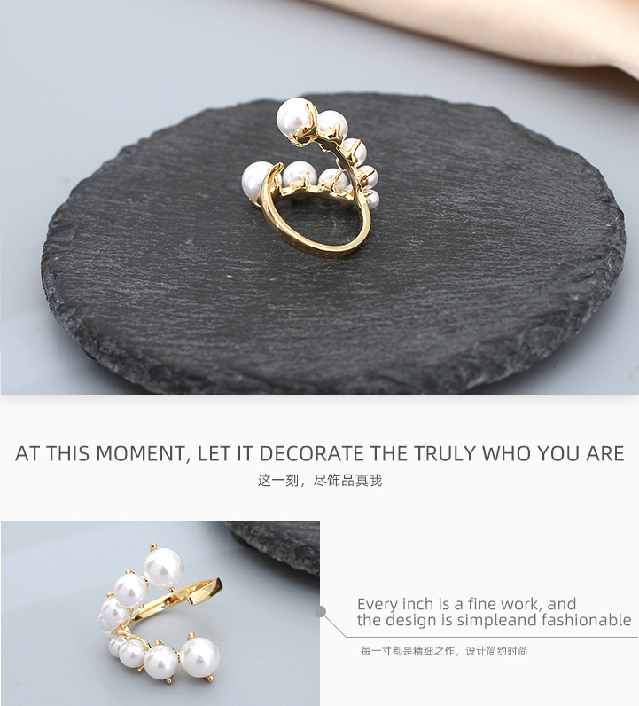 Artificial Pearl Open Ring