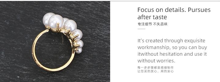 Artificial Pearl Open Ring