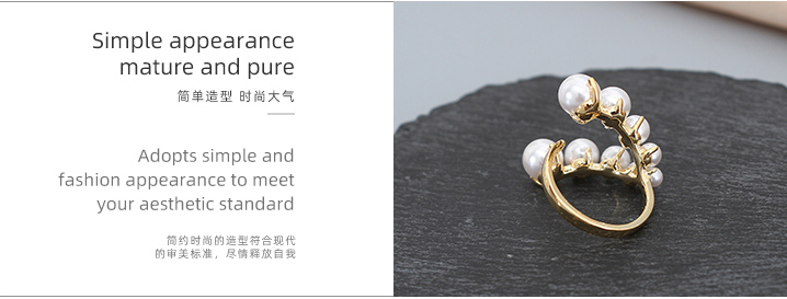 Artificial Pearl Open Ring