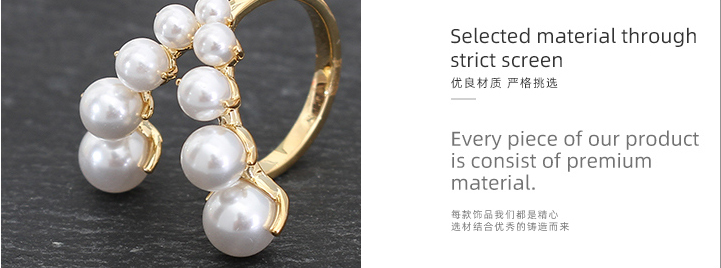 Artificial Pearl Open Ring