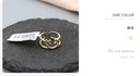 Similing Face Geometric Open Ring
