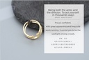 Similing Face Geometric Open Ring