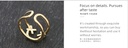 Similing Face Geometric Open Ring