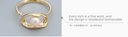 Artificial Pearl Geometric Open Ring
