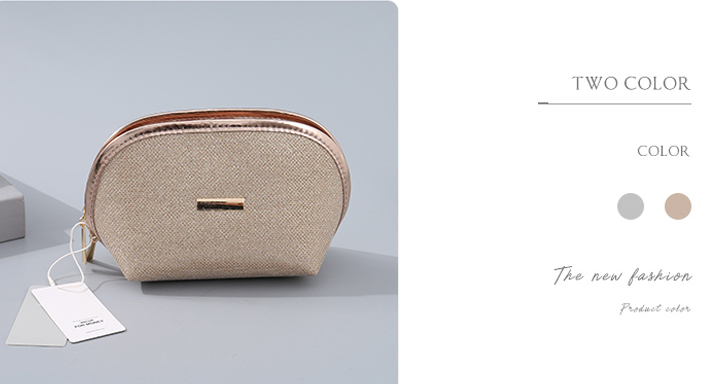 Shiny Glitter Half Moon Makeup Bag