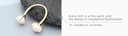 Double Artificial Pearls Open Ring