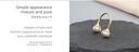 Double Artificial Pearls Open Ring